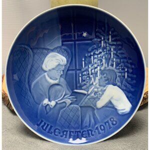 Vintage Bing & Grondahl 1978 "Jule Aften" Collectors Plate